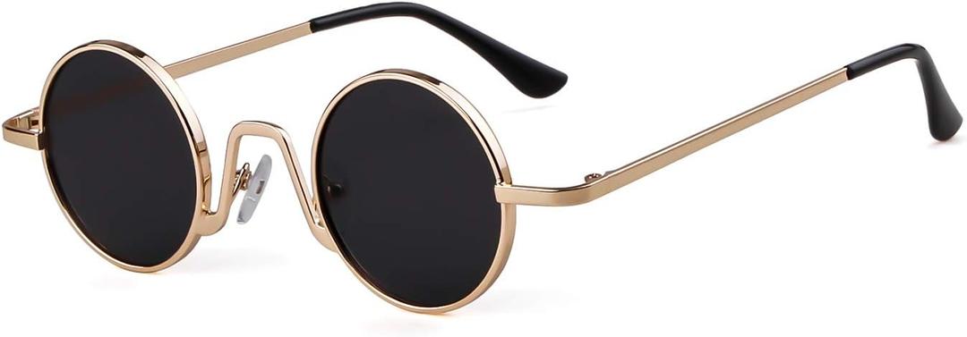 SORVINO Retro Small Round Sunglasses for Men Women Vintage Style Metal Frame