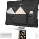 Mancro Monitor Carrying Case Compatible with Apple 27" iMac Desktop Computer, Padded Travel Carrying Bag with Rubber Handle, Pockets for 27" Screen and Accessories, Protective Case Monitor Dust Cover