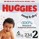 Huggies Size 2 Diapers, Snug & Dry Baby Diapers, Size 2 (12-18 lbs), 234 Count (3 Packs of 78), Packaging May Vary