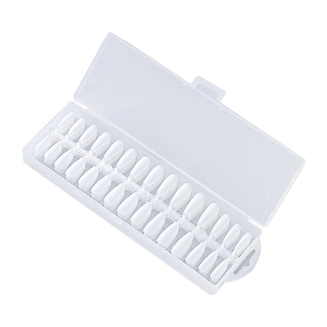 240 Pieces Matte Nail Tips with Organizer Box for Ballerina, Long Trapezoid