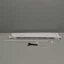 LazBlinds No Tools No Drill 1" Vinyl Mini Blinds, Cordless Blinds for Windows, Light Filtering Horizontal Window Blinds & Shades, 22 1/2" W x 48" H, White