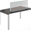 OBEX Free Standing Translucent Privacy Partition for Tabletops and Desks, Portable Desktop Divider, No Mounting Required, Acoustical Panels for Office and School, 12 x 24