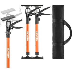 VEVOR Cabinet Jack Support Pole, 2-Pack, 20.8-45.2 Inch Steel Telescopic Quick Support Rod, Adjustable 3rd Hand System up to 154 lbs Capacity for Installing Cabinets, Lifting Drywall, Cargo Bars
