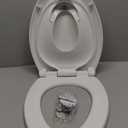 Quick Flip Round Toilet Seat with Built-In Potty & Splash Guard for Toddler Training, Slow Close - Jool Baby