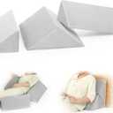 Foam Wedge Positioning3in1 40 Degree Wedge Pillow Set for After Surgery,Wedges for Bed Positioning,Positioning Pillow for Elderly,Adults,Sleeping,Bed Sores,Whole Body,Light Gray Flannel