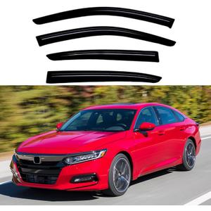 Window Visor Compatible with Accord Sedan 2018-2023,Rain Guard Side Window Vent Deflectors Tape-On,4 Pcs