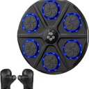 Music Boxing Machine for Adults, Wall Target Punching Workout with Boxing Gloves, Bluetooth Smart Boxing Training Machine Suitable for Home,Office,Gym, 12 Modes & 12 Speeds