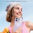 ESR for iPhone 17 Case with Stash Stand, Compatible with MagSafe, Military-Grade Drop Protection Magnetic Phone Case, Scratch-Resistant Back Cover,Frosted Light Purple