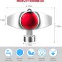 Metal Circular Spot Sprinkler, Uranshin 360 Degree Sprinkler Head for Hose, Small Garden Sprinklers up to 30ft Coverage Area, Lawn Sprinklers for Small Area Yard Garden Watering (1, Red)