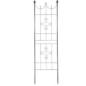 OUTOUR Larger Garden Trellis Plant Support Wire Lattice Grid Panel Stake Fence, 70"x20", for Climbing Plants, Potted Vines Vegetables Vining Flowers Ivy Roses Clematis, Lawn Backyard Patio, Black