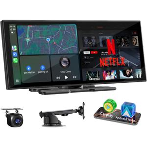Accfly Carplay Screen for Car with Netflix/YouTube,Built-in App