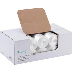 TYPLASTICS 20-30 Gallon Clear Trash Can Liners - 30" x 37" - High Density Garbage Bags - Case of 500 - Multipurpose for Office, Outdoor, Recycling, Industrial and Commercial (50 Count (Pack of 10))