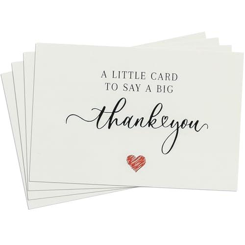 28 Pack 350GSM Thank You Cards with Envelopes, Glitter Heart Premium Greeting Cards, Pefect for Weddings, Baby Showers, Teacher Appreciation, Graduation, Small Business Gifts, Holiday & Christmas Thank You Notes