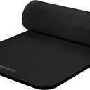 Retrospec Solana Yoga Mat 1" Thick w/Nylon Strap for Men & Women - Non Slip Exercise Mat for Home Yoga, Pilates, Stretching, Floor & Fitness Workouts (Black)