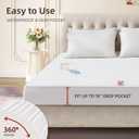 Bwarm Waterproof Heated Mattress Pad, ETL Certified Bed Warmer with Memory Function with 9 Heat Settings, 1-12 Hours Auto Off Deep Pocket, Machine Washable, White Twin XL