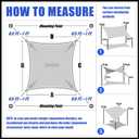 Royal Shade 8' x 14' Beige Rectangle Sun Shade Sail RS-SLR, UPF50+ 95% UV Blockage, 200GSM Commercial Standard Heavy Duty, Water & Air Permeable Canopy Mesh Fabric for Patio 