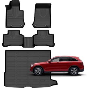 for Mercedes Benz GLCGLC 250GLC 300GLC 350e (Not for Coupe) Floor Mats 2016-2022,Car Mats for Mercedes Benz GLC 2016-2022 All Weather Anti-Slip Floor Mats Cargo Liner Accessories