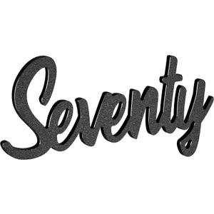 Cursive House Numbers for Outside  6 Inch Floating Modern Script Address Numbers, Weatherproof Black ABS Plastic, Mid Century Style (Seventy)