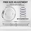 GOLDTOLUCK No Gap Stainless Steel Band Compatible with Samsung Galaxy Watch 8 7 6 5 4 Classic FE Pro Ultra 40mm 44mm 46mm 43mm 47mm 45mm 42mm Replacement Men Women Milanese Metal Elegant Casual