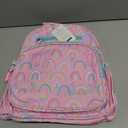 mibasies Kids Backpack for Girls: Girls Backpack 5-8 - Kindergarten Elementary School Bookbag for Girl - Rainbow Pink Bag