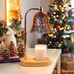 Candle Warmer Lamp with Timer Dimmer Adjustable Height Electric Wax Warmer Lamp with 2 Bulbs for Jar Candles Home Decor Gifts for Mom Women Friends
