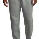 Fruit of the Loom Eversoft Fleece Joggers with Pockets, Relaxed Fit, Moisture Wicking, Breathable, Tapered Sweatpants (Small, Cotton Blend - Grey Heather)