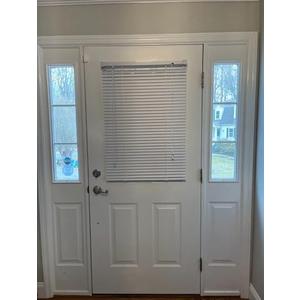 Magnetic Shades for Steel Door Windows | 1” Magnetic Blinds for Metal Doors | Glass Door White Mini Blinds or Covers |25" X 40"