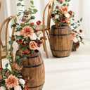 Ling's moment 17.5" Tall Standing Artificial Flowers Arrangements 4pcs Fall Wedding Aisle Runner Chair Decorations Sunset Terracotta Centerpieces Ceremony Reception Rose Floral Party Outdoor