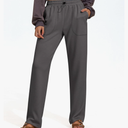 PINSPARK Womens Straight Leg Sweatpants Casual Athletic Workout Pants Stretch Soft Lounge Pants with Pockets M