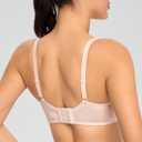 HACI Women's Unlined Minimizer Bra Full Coverage Deep V Underwire Plus Size Lace Everyday Mesh Big Bust (Pink, US 34DDD)