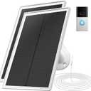 Solar Panel Charger for Ring doorbell Camera, Compatible with Ring Video Doorbell 3/3+/4, Battery Video Doorbell Plus, Not for Ring Video Doorbell 2, Waterproof, 6W Fast Charging (2Pack)