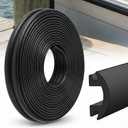 DaisyInner 50 ft Vinyl Rub Rail Insert, 1-3/16 Inch Black Boat Rub Rail Replacement, Flexible Marine Grade PVC Bumper Insert for Boats Kayaks Pontoons