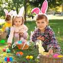 100 Pcs Prefilled Easter Eggs Filled with Novelty Toys,Bright Colorful for Easter Basket Stuffers,Easter Party Favors and Hunt