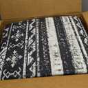 RUGSURE Washable Area Rugs 9' x 12' - 1/6 Thick - Moroccan-Inspired -Stain & Water Resistant Non-Slip - Resistant Rug for Living Room, Bedroom, Nursery, Pet & Child Friendly (Black)