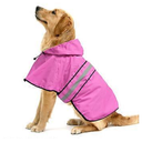 Waterproof Dog Raincoat - Adjustable Pet Rain Coats, Lightweight Hooded Slicker Poncho Rain Jacket for Dogs and Puppies (Pink, Medium)