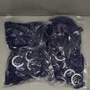 Peomeise 100pcs Navy Spandex Chair Sashes with Buckle Slider for Wedding, Party Decoration