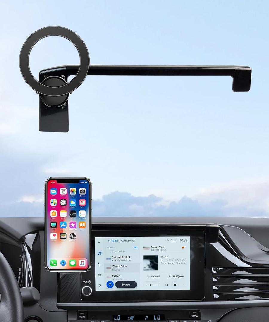 Car Phone Holder for Toyota Camry LE/SE 2025-2026 Accessories 8-Inch Screen Fixed Clip, 360 Rotation Phone Mount Compatible with MagSafe, Cell Phone Holder that Does Not Affect Air Vent