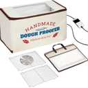 Extra Large Folding Dough Proofing Box with 3-Sided Heating, Temp Control (50-130), 24-Hour Timer, Beep Alert, Storage Bag  Ideal for Sourdough, Pizza, Yogurt & Seed Starting (L-11.8X11.8X21.6INCH, OFF-WHITE)