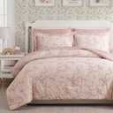 Geniospin Pink Full Comforter Set for Girls- 7 Pieces Bowknot Jacquard Bed in A Bag Full Bedding Sets with Sheets, Pillowcases & Shams, All Season Kids Comforter Set