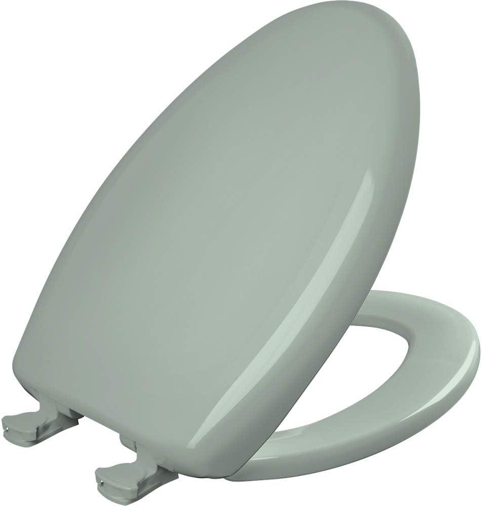 Bemis Classic Colors Slow Close Toilet Seat, Easy Clean Hinges and Durable Plastic Seat, Made in USA, Elongated, Seafoam