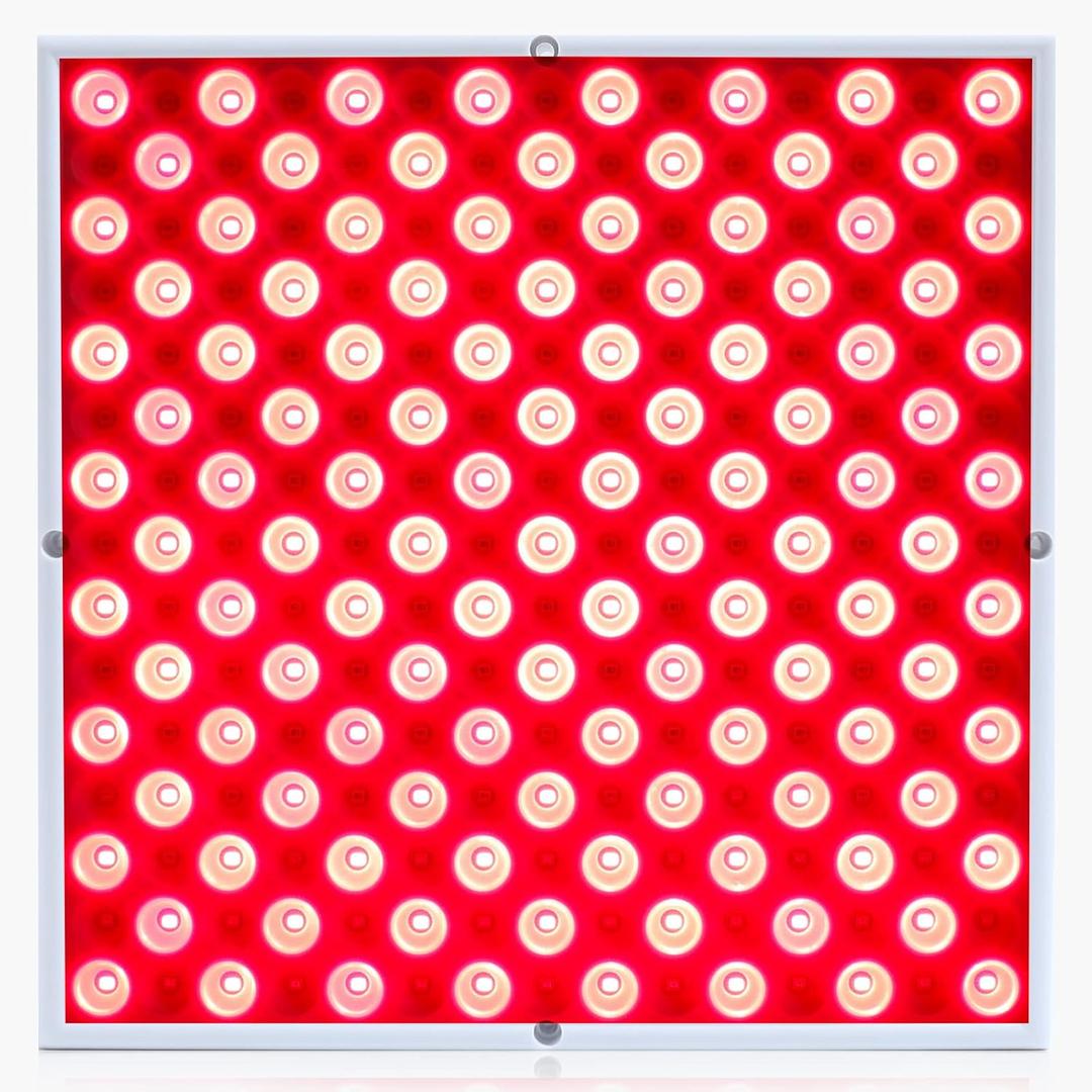 Red-Light-LED-Therapy-Panel - Infrared Red Light Therapy Lamp Device for Body,LED 660nm and Near Infrared 850nm Light Combo (White-1)