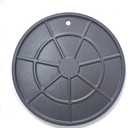 XL Round Pizza Steel 16.9" - 3D Cast Creates Gorgeous Crusts, Enamelled Cast Iron Baking Stone For Oven, Round Griddle, Speed & Even Heating Baking Steel Griddle