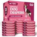 Comfortable Female Dog Diapers - Only 25 -Pack Super Absorbent Disposable Doggie Diapers - FlashDry Gel Technology & Wetness Indicator - Leakproof Diapers for Dogs in Heat, Excitable Urination, Incontinence