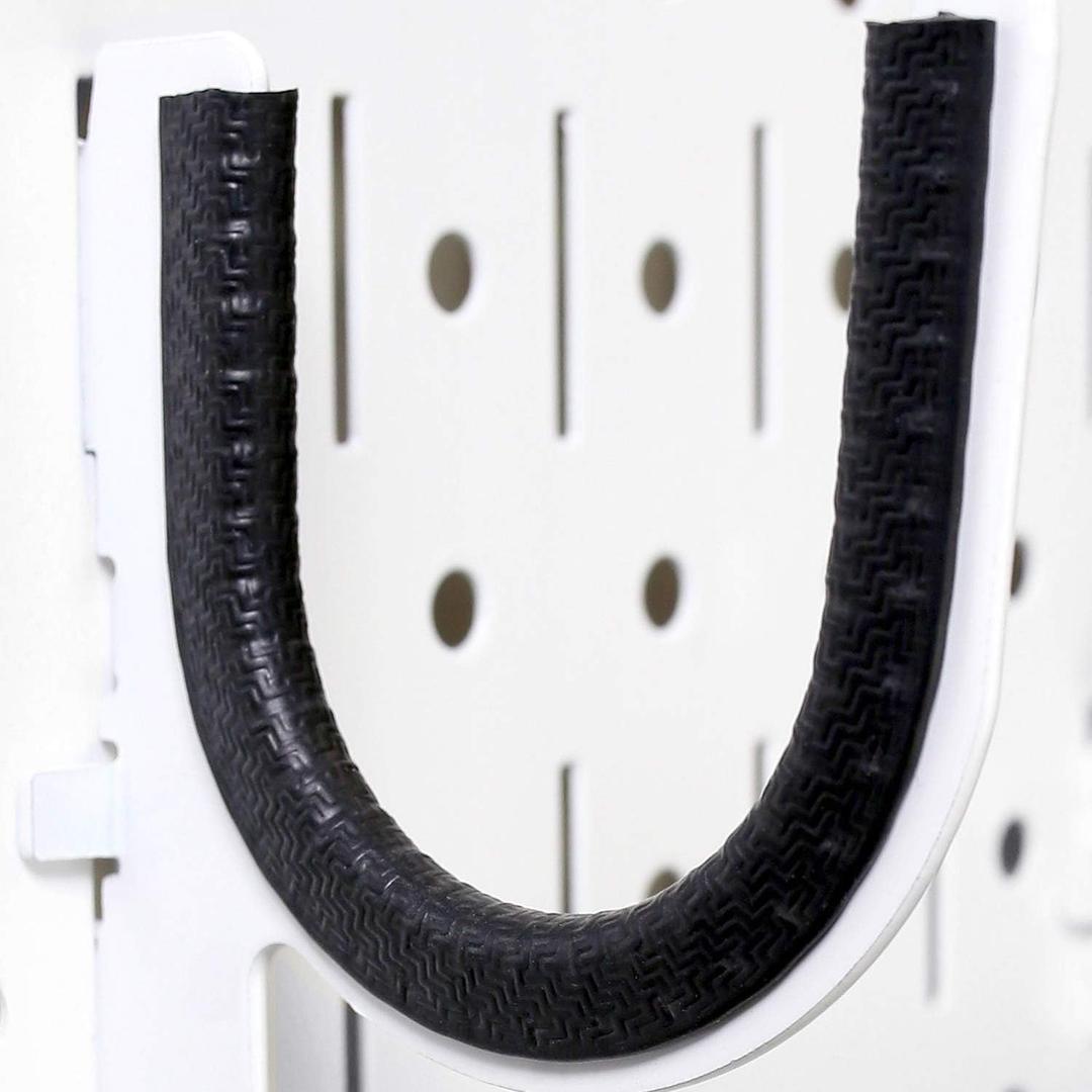 Rubber Hook Liner for Wall Control Slotted Pegboard Hooks and Brackets - Easy to Apply Protective Rubber Coating Liner for Wall Control Brand Peg Hooks Only - 3 Feet of Rubber Hook Liner (Black)