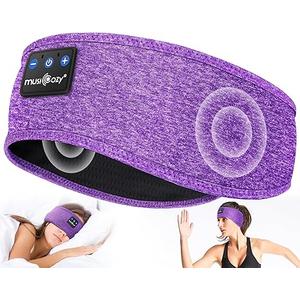 MUSICOZY Sleep Headphones Bluetooth 5.4 Headband, Wireless Earphones Music Sleep Earbuds Sleeping Eye Mask with HD Stereo Speakers for Workout Running Travel Yoga, Ideal Gifts for Women Men