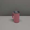 DOMICARE 24oz Mug with Handle and Lid, Stainless Steel Coffee Mug, Reusable Insulated Cup, Travel Mug with Handle, Double Wall Vacuum Coffee Tumbler for Men and Women, Pink, Pack 1