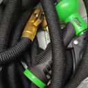 Flexi Hose Expandable Garden Hose with 8 Function Nozzle, 50FT - Lightweight Retractable Garden Hose, Water Hose - No-Kink Flexibility, 3/4 Inch Solid Brass Fittings and Double Latex Core (Black)