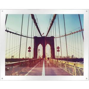 Isaac Jacobs 11x14 Wall-Mountable Clear Acrylic Picture Frame, Magnetic Photo Frame, Made for Gallery Display, Wall Space, Wall Dcor, Art, Home or Office