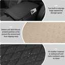 Amiss Car Center Console Cover, Upgraded Leather Car Armrest Cushion with 2 Storage Pockets, Universal Waterproof Cushion Pad, Non-Slip Car Interior Accessories, Fits Most Sedans SUVs Trucks (Black)