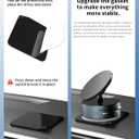 2 x 360 Rotatable Vacuum Magnetic Phone Holder for Car, One-Hand Operation Suction Phone Mount, Strong Magnetic Car Phone Stand for iPhone, All Smartphones (Gym/Airplane/Gym/Desktop/Any Surface) (Gray)